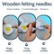 Needle Felting Kit Tools, 10"x 8" Felting Pad,Wooden Wool Carders, 34 Pcs Felting Needles, Felt Kit Supplies Include Storage Bag for Beginners DIY Wool Craft